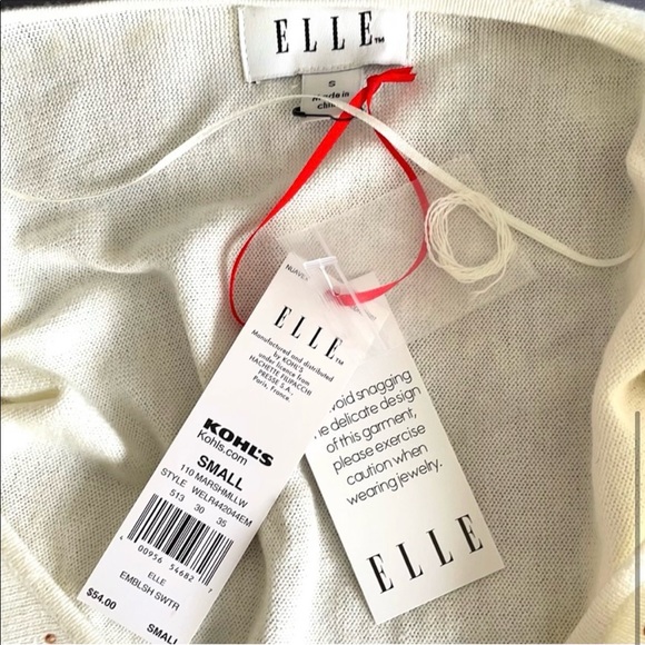 NWT Elle Rhinestone Sweater - Picture 4 of 4